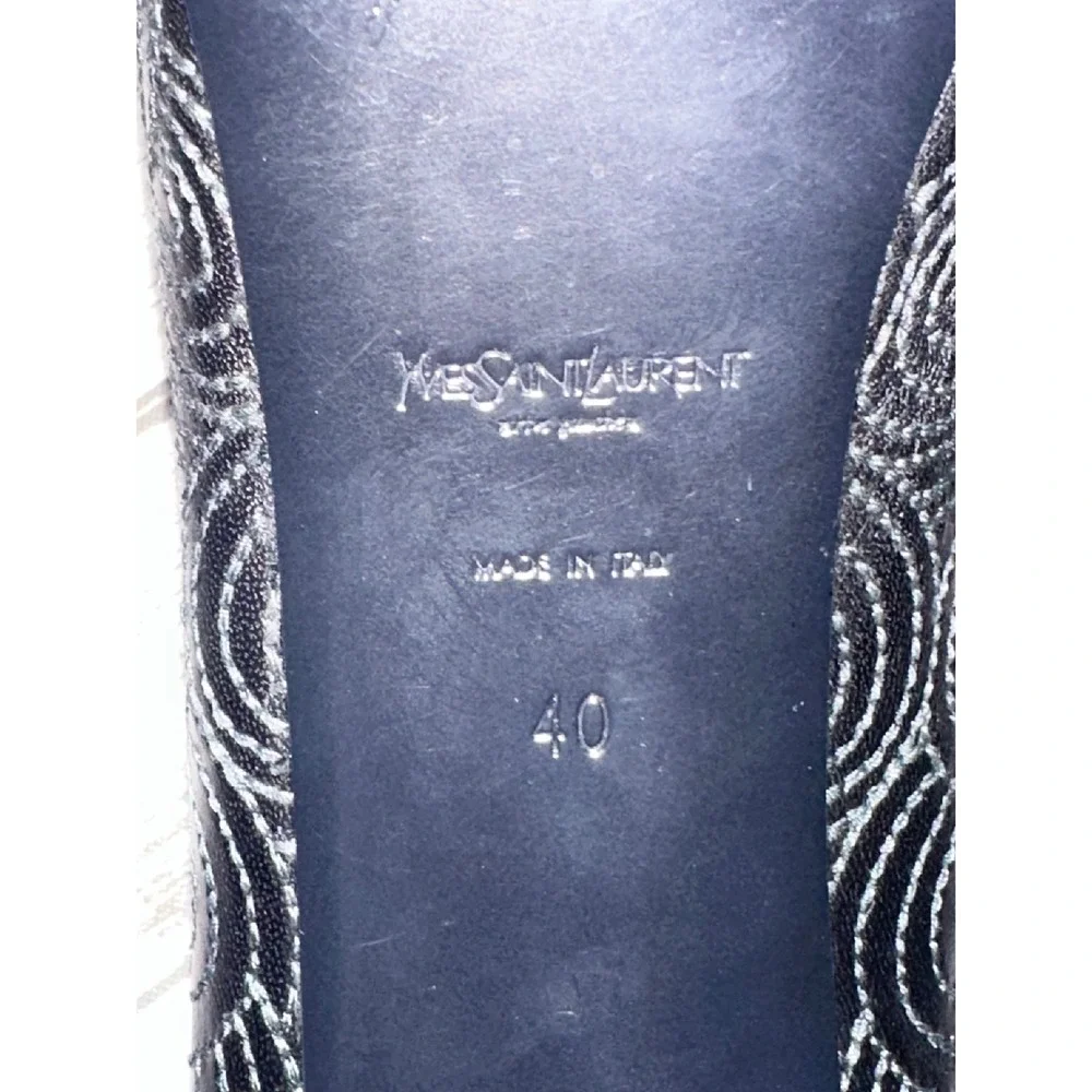 YSL Yves Saint Laurent Tribtoo‎ Leather Pumps Heels Black Size 40 (US 10)
